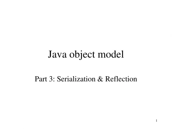 Java object model