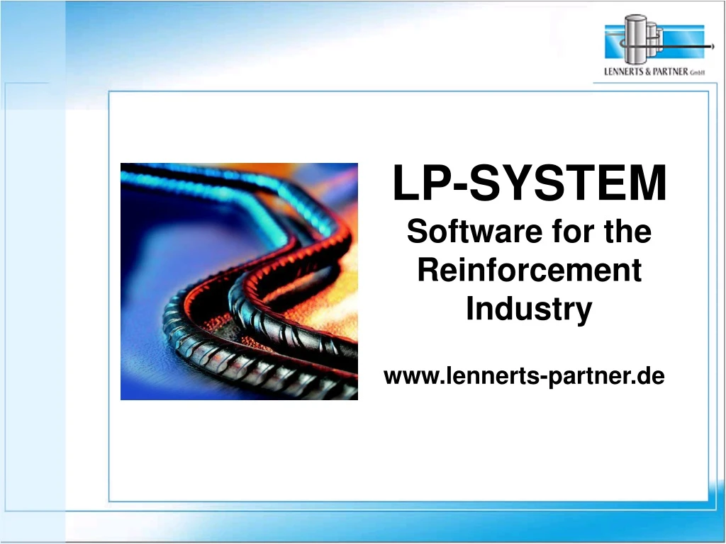 lp system software for the reinforcement industry