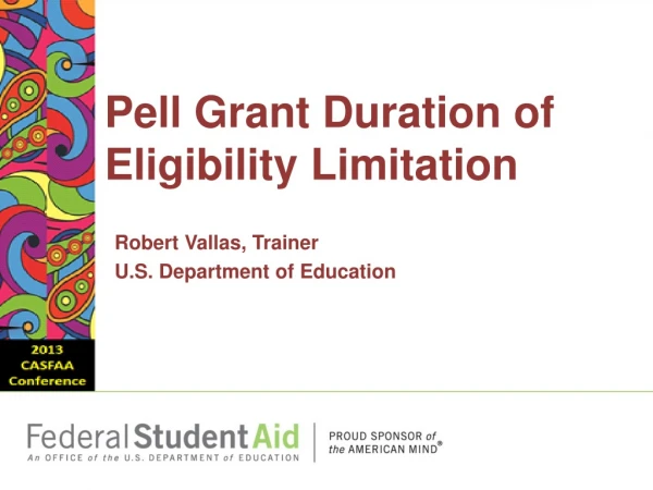 Pell Grant Duration of Eligibility  Limitation