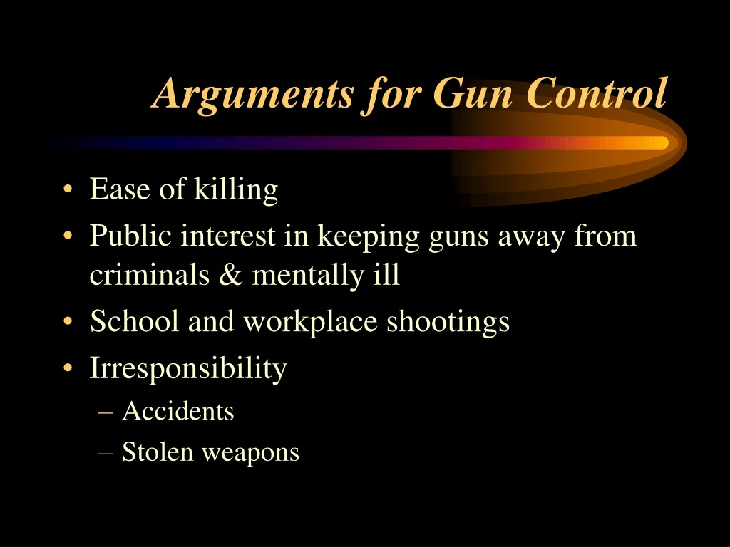 arguments for gun control