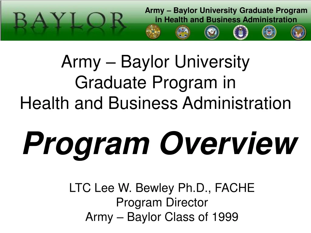 army baylor university graduate program in health