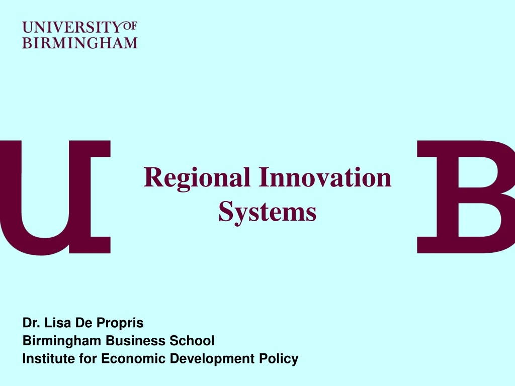 regional innovation systems