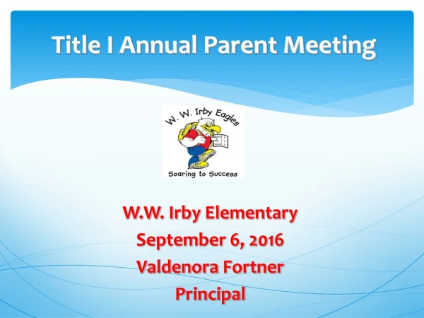 Title I Annual Parent Meeting