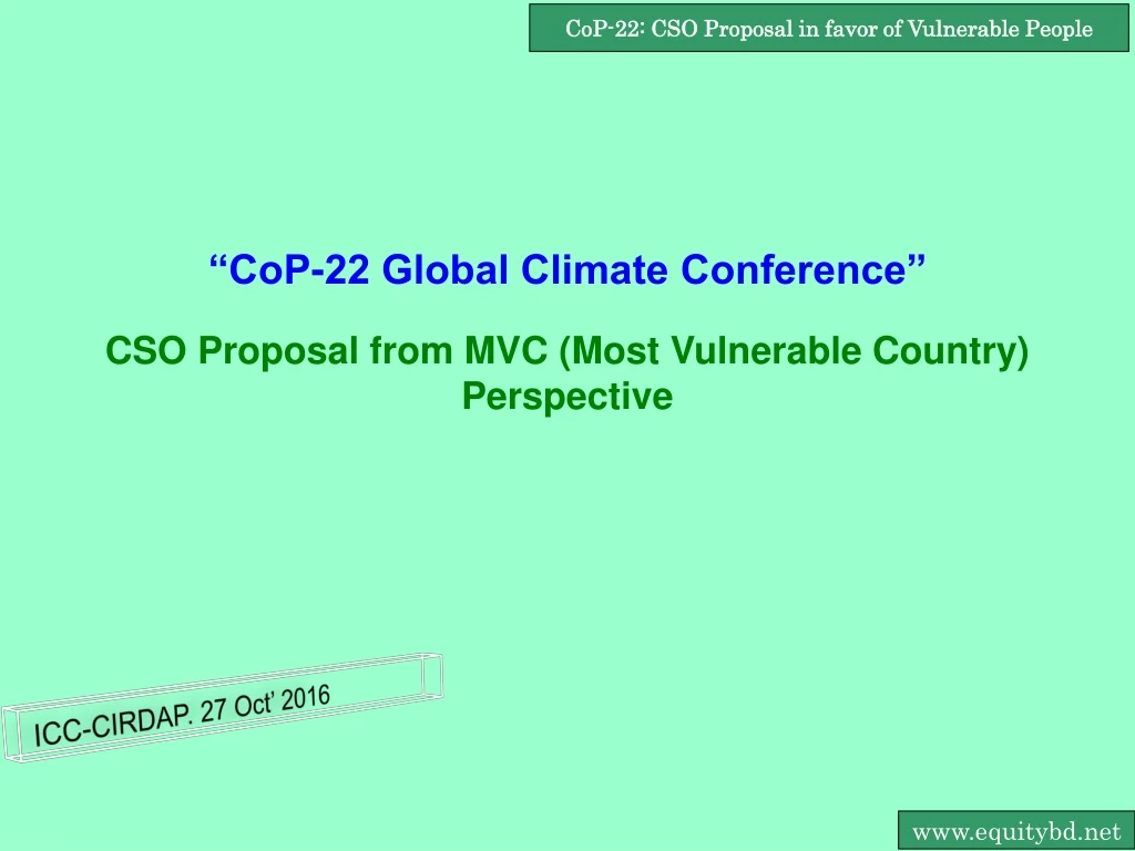 cop 22 cso proposal in favor of vulnerable people