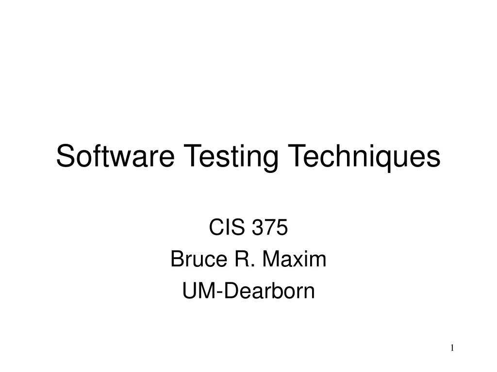 software testing techniques