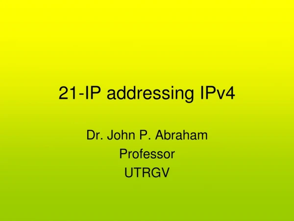 21-IP addressing IPv4