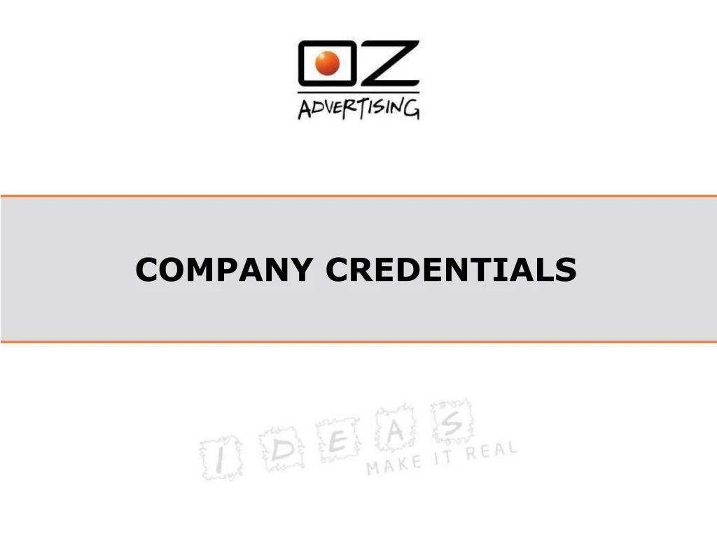 company credentials