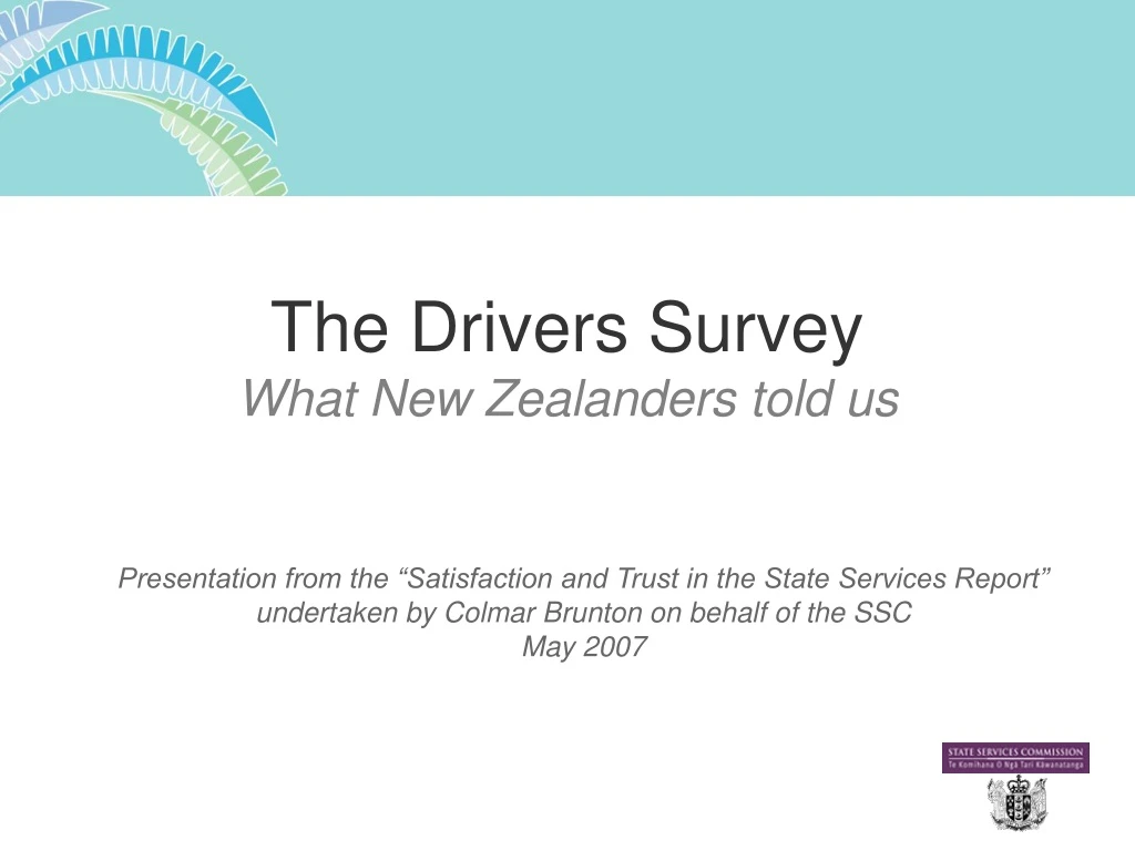 the drivers survey what new zealanders told us