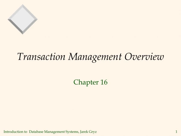 Transaction Management Overview