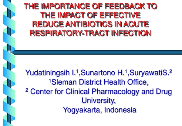 Yudatiningsih I. 1 ,Sunartono H. 1 ,SuryawatiS. 2 1 Sleman District Health Office,