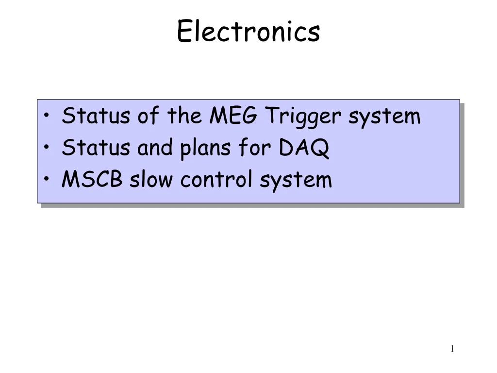 electronics