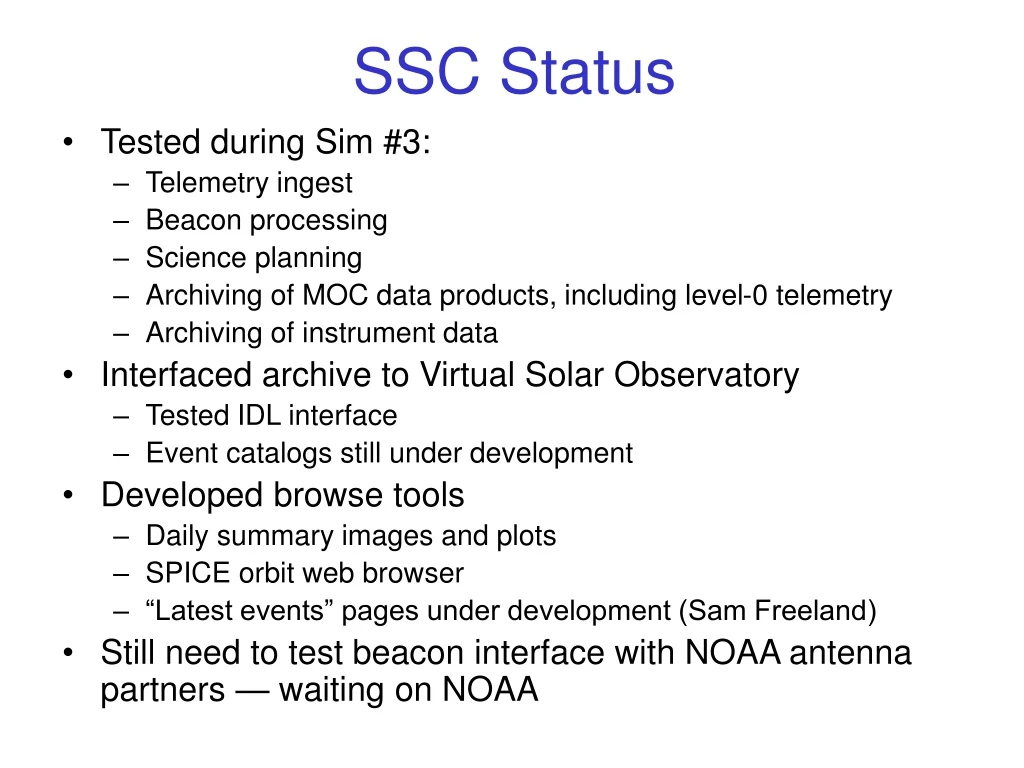 ssc status