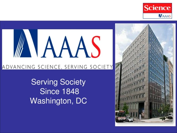 Serving Society  Since 1848  Washington, DC
