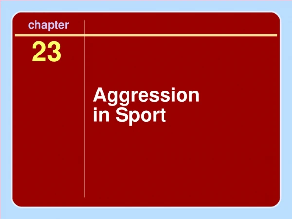 Aggression in Sport