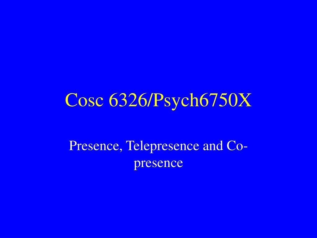 cosc 6326 psych6750x