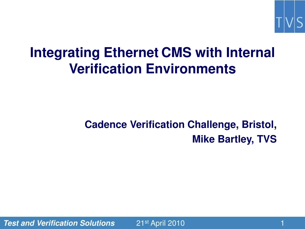 integrating ethernet cms with internal