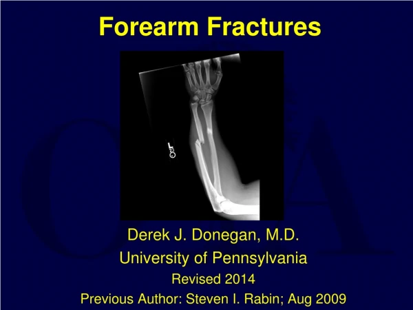 Forearm Fractures