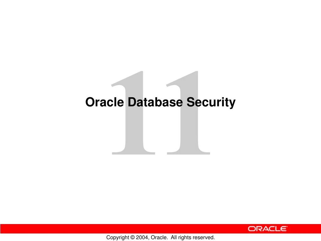 oracle database security