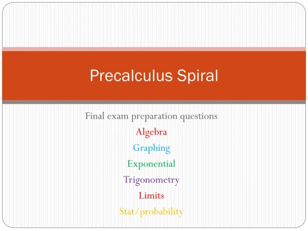 Precalculus Spiral