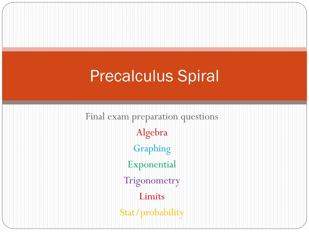 precalculus spiral