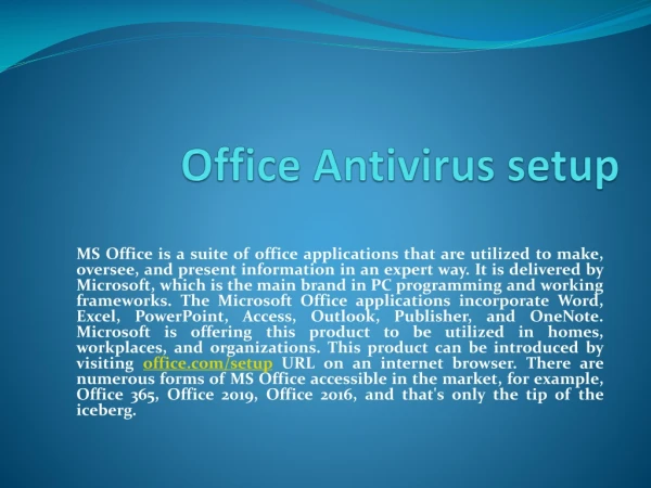 office antivirus setup
