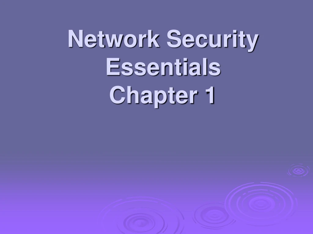 network security essentials chapter 1