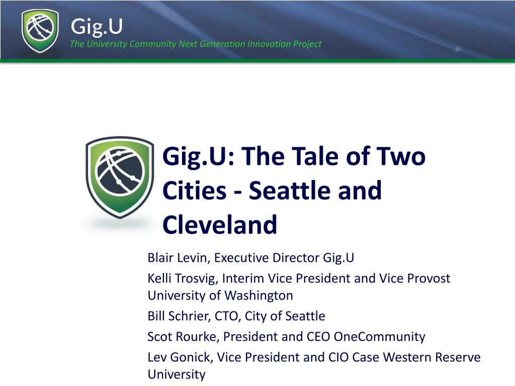 gig u the tale of two cities seattle and cleveland
