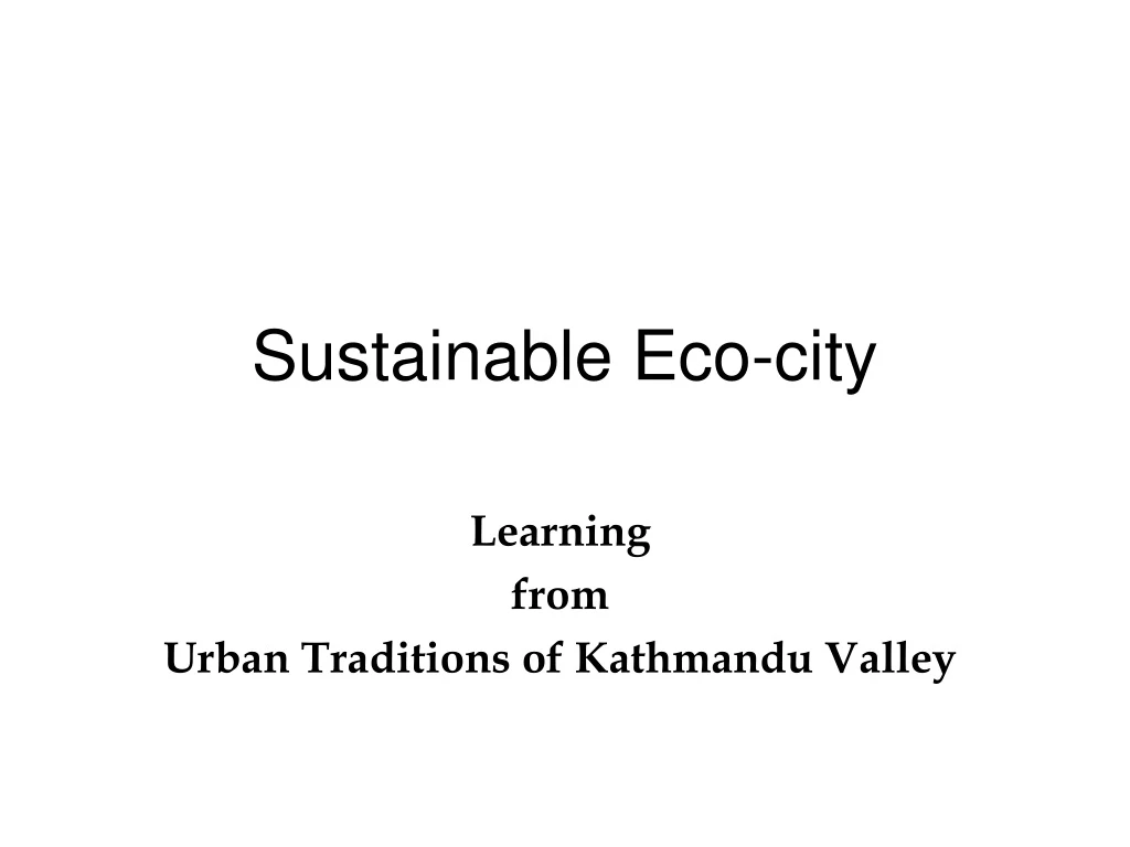 sustainable eco city