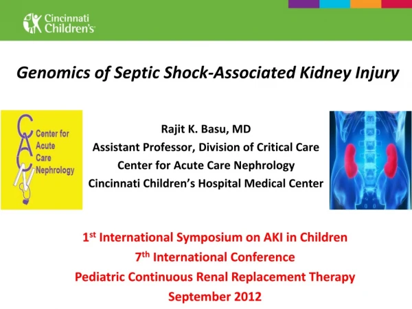Genomics of Septic Shock-Associated Kidney Injury