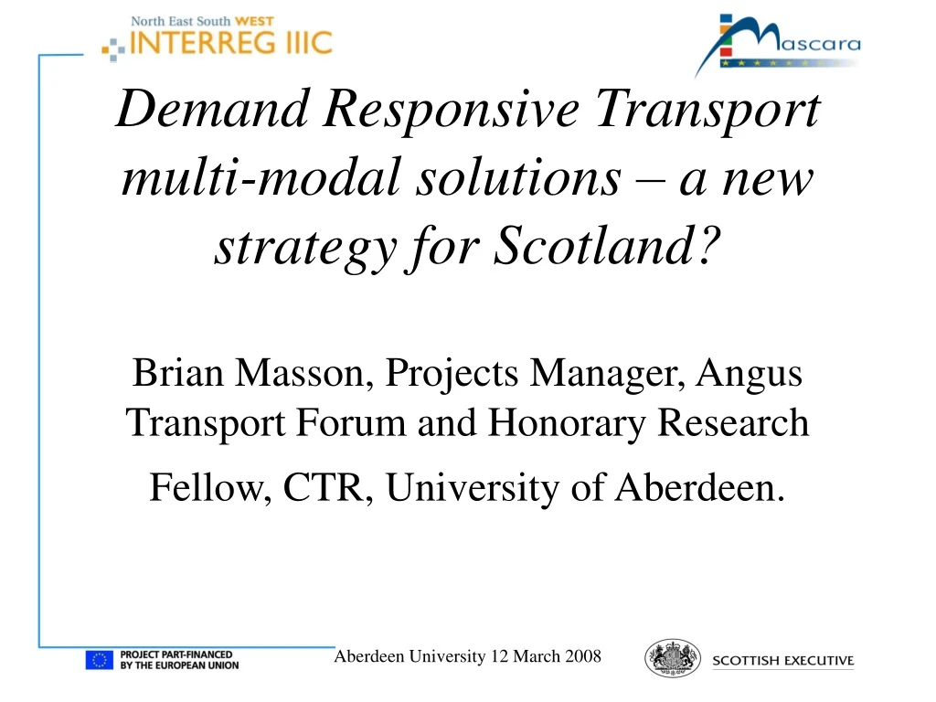 demand responsive transport multi modal solutions