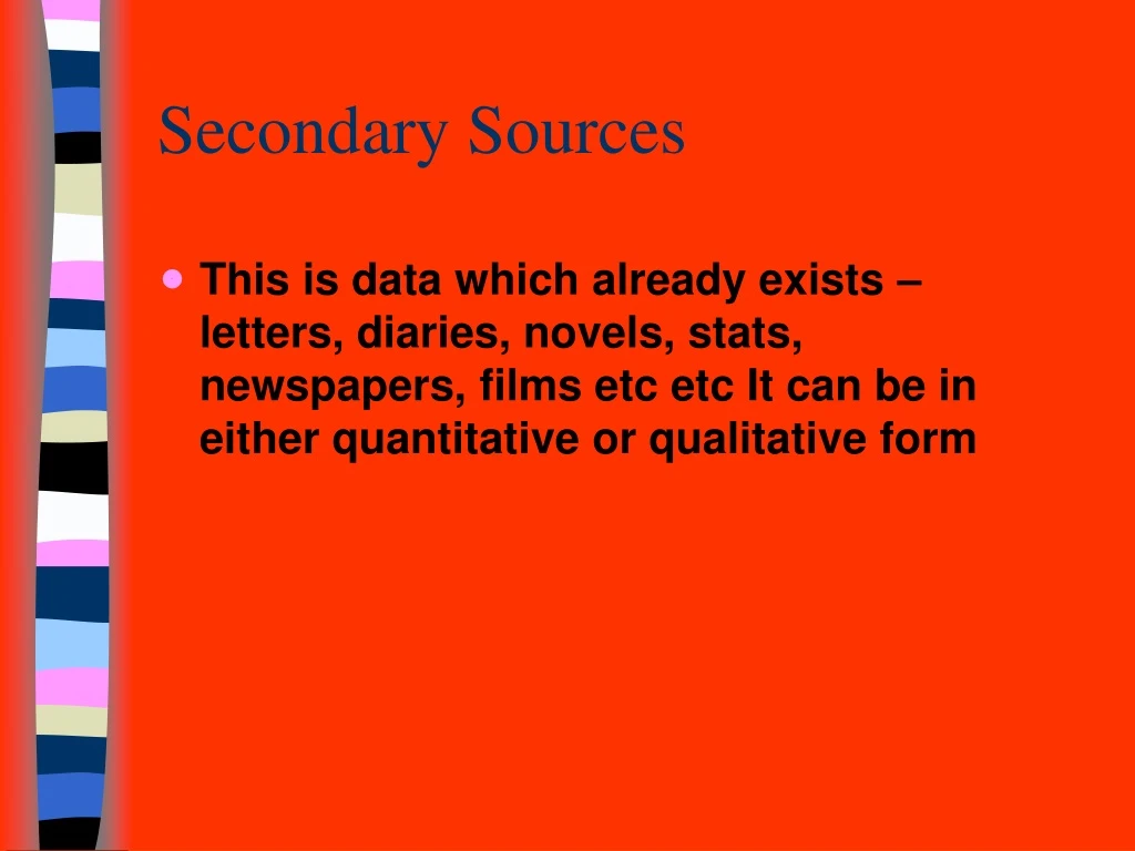 secondary sources