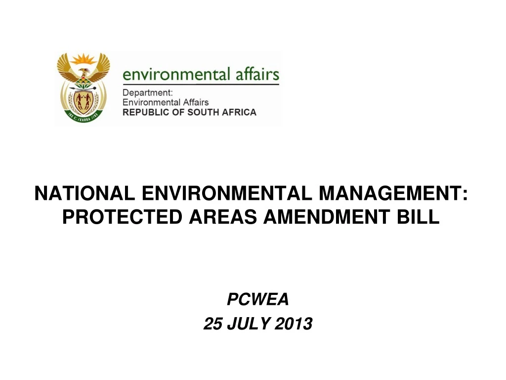 national environmental management protected areas amendment bill
