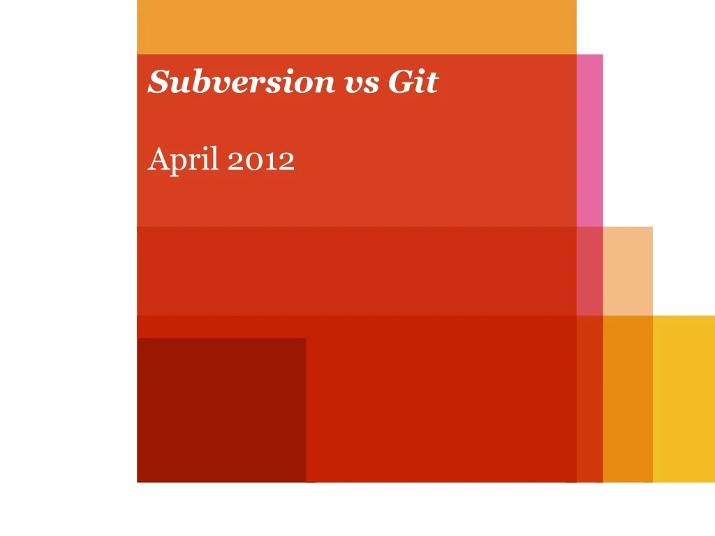 subversion vs git