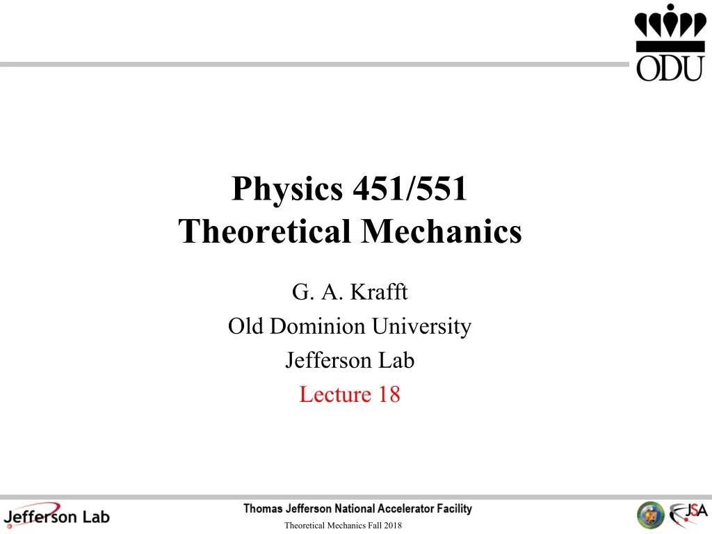 physics 451 551 theoretical mechanics