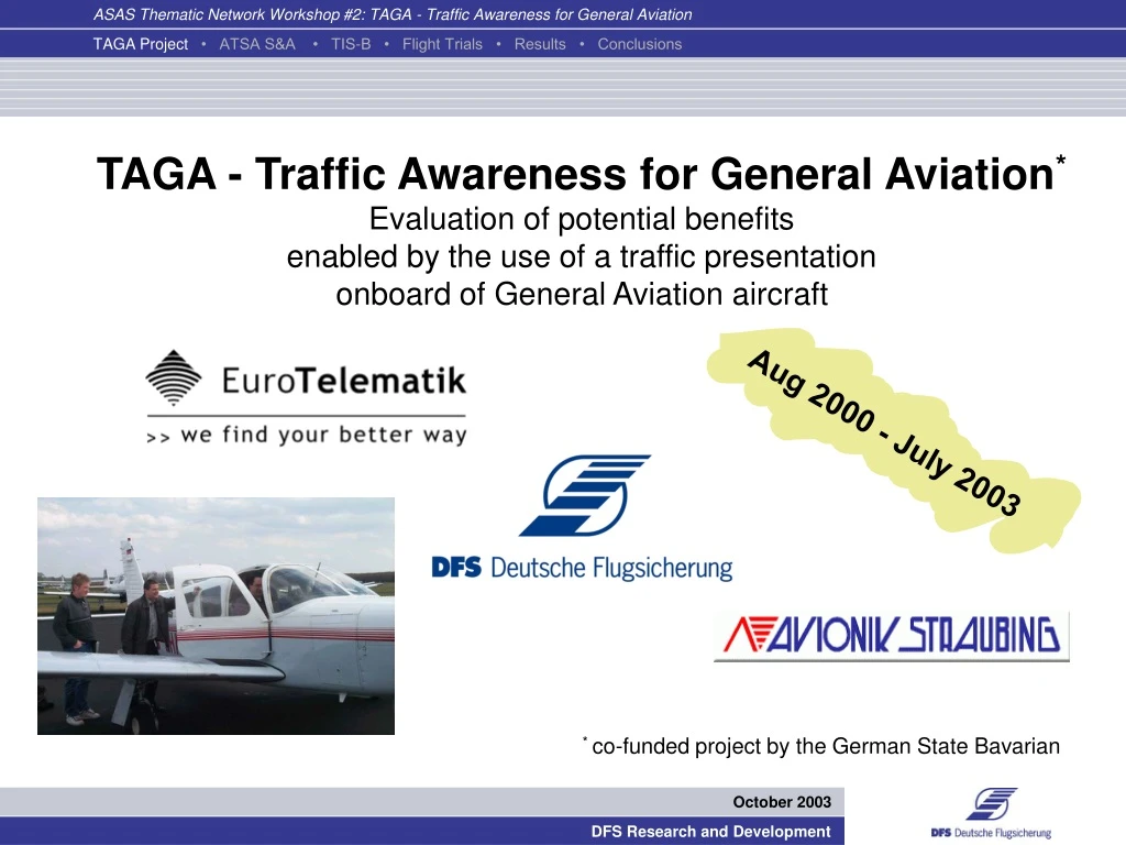 taga project atsa s a tis b flight trials results