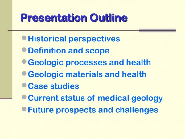 Presentation Outline