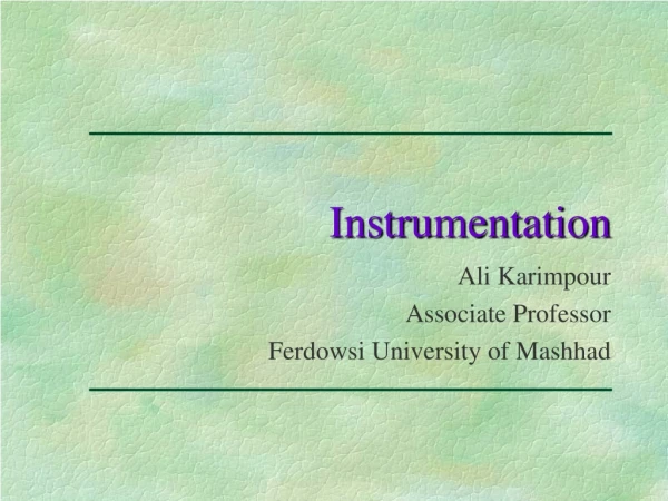 Instrumentation