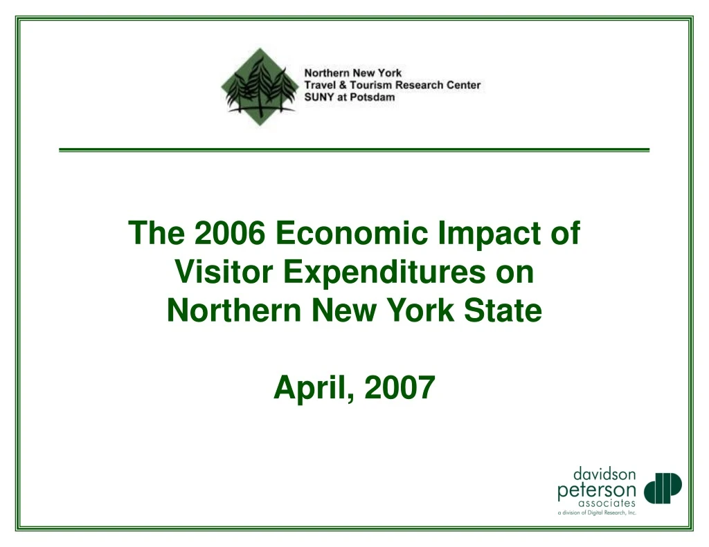 the 2006 economic impact of visitor expenditures