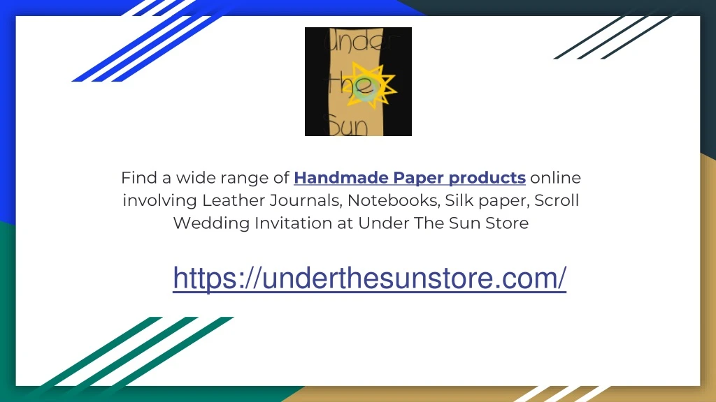 find a wide range of handmade paper products