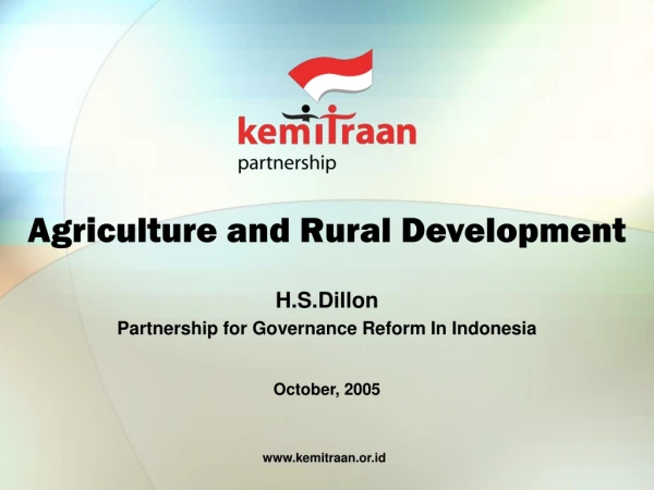 Agriculture and Rural Development