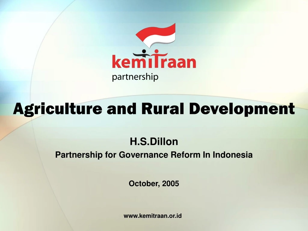 agriculture and rural development