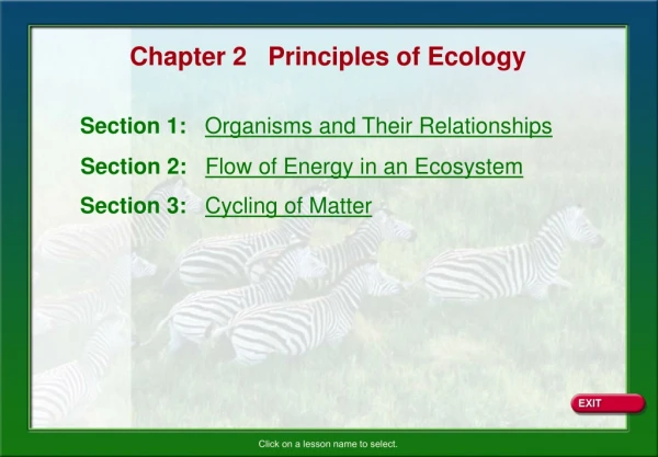 Chapter 2   Principles of Ecology