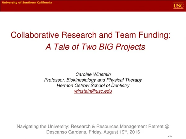 Collaborative Research and Team Funding: