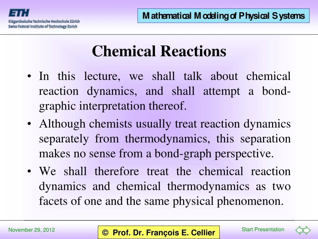 chemical reactions