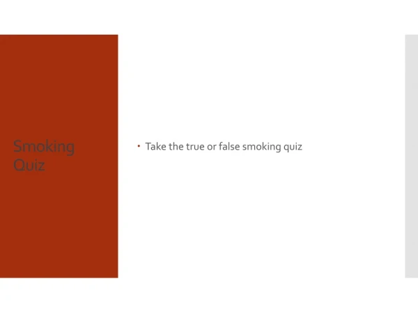 Smoking Quiz