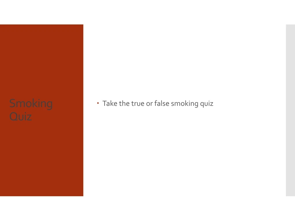 smoking quiz