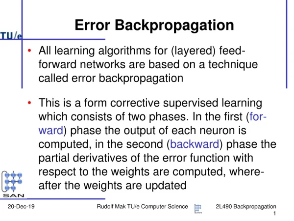 Error Backpropagation