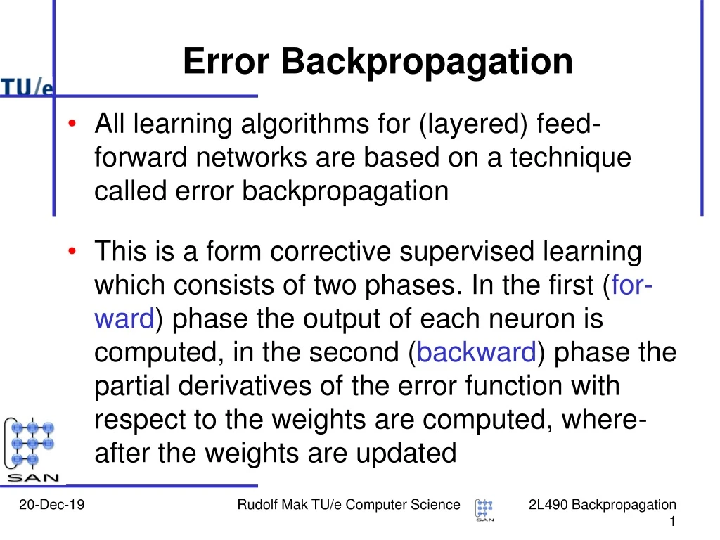 error backpropagation