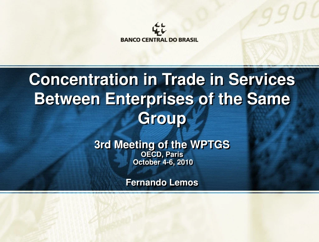 concentration in trade in services between