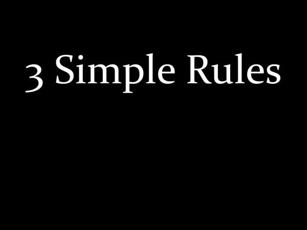 3 Simple Rules